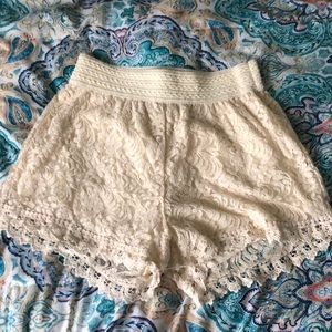 Cute cream shorts